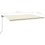 Automatic retractable awning with cream poles 6x3 m by vidaXL, Awnings - Ref: Foro24-3070207, Price: 693,51 €, Discount: %
