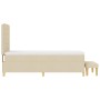 Cama con Somier con Colchón y Banco Crema 90x200 cm Tela by , Beds and slatted bases - Ref: Foro24-3344196, Price: 354,47 €, ...