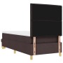 Cama con Sommier con Colchón y Banco Marrón Oscuro 100x200 cm Tela by , Beds and slatted bases - Ref: Foro24-3344201, Price: ...
