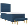 Cama con base de resortes con colchón y banco azul 100x200 cm tela by , Beds and slatted bases - Ref: Foro24-3344204, Price: ...