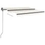 Toldo automático retráctil con postes color crema 3x2,5 m by vidaXL, Awnings - Ref: Foro24-3070107, Price: 409,33 €, Discount: %