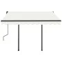 Toldo automático retráctil con postes color crema 3x2,5 m by vidaXL, Awnings - Ref: Foro24-3070107, Price: 409,33 €, Discount: %