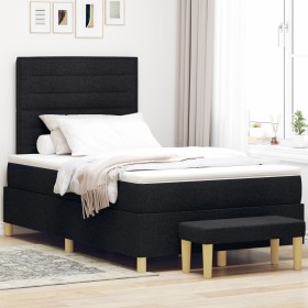Cama Box Spring con Colchón y Banco Negro 120x200 cm Tela von , Betten und Lattenroste - Ref: Foro24-3344214, Preis: 450,39 €...