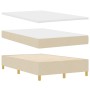 Cama de Somier con Colchón y Banco Crema 120x200 cm Tela von , Betten und Lattenroste - Ref: Foro24-3344217, Preis: 460,37 €,...