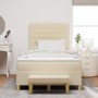 Cama de Somier con Colchón y Banco Crema 120x200 cm Tela von , Betten und Lattenroste - Ref: Foro24-3344217, Preis: 460,37 €,...