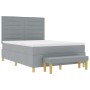 Cama con Canapé con Colchón y Banco Gris Claro 140x190 cm Tela by , Beds and slatted bases - Ref: Foro24-3344219, Price: 544,...