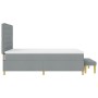 Cama con Canapé con Colchón y Banco Gris Claro 140x190 cm Tela by , Beds and slatted bases - Ref: Foro24-3344219, Price: 544,...