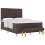 Cama de Resortes con Colchón y Banco Marrón Oscuro 140x190 cm Tela by , Beds and slatted bases - Ref: Foro24-3344222, Price: ...