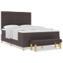 Cama de Resortes con Colchón y Banco Marrón Oscuro 140x190 cm Tela by , Beds and slatted bases - Ref: Foro24-3344222, Price: ...