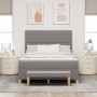 Cama Box Spring con Colchón & Banco Taupe 140x190 cm Tela von , Betten und Lattenroste - Ref: Foro24-3344223, Preis: 556,18 €...