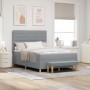 Cama Box Spring con Colchón y Banco Gris Claro 140x200 cm Tela by , Beds and slatted bases - Ref: Foro24-3344226, Price: 540,...