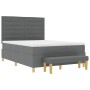 Cama con Base con Colchón y Banco Gris Oscuro 140x200 cm Tela by , Beds and slatted bases - Ref: Foro24-3344227, Price: 539,3...
