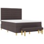 Cama con Box Spring con Colchón y Banco Marrón Oscuro 140x200 cm Tela by , Beds and slatted bases - Ref: Foro24-3344229, Pric...