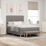 Cama de Resortes con Colchón y Banco Taupe 140x200 cm Tela de , Camas y somieres - Ref: Foro24-3344230, Precio: 556,94 €, Des...