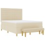 Cama con somier y colchón y banco Crema 160x200 cm Tela von , Betten und Lattenroste - Ref: Foro24-3344238, Preis: 636,87 €, ...