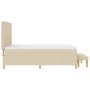 Cama con somier y colchón y banco Crema 160x200 cm Tela von , Betten und Lattenroste - Ref: Foro24-3344238, Preis: 636,87 €, ...