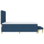 Cama con somier con colchón y banco azul 160x200 cm de tela de , Camas y somieres - Ref: Foro24-3344239, Precio: 599,63 €, De...