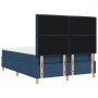 Cama con somier con colchón y banco azul 160x200 cm de tela de , Camas y somieres - Ref: Foro24-3344239, Precio: 599,63 €, De...