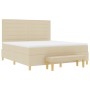 Cama Box Spring con Colchón y Banco Crema 180x200 cm Tela de , Camas y somieres - Ref: Foro24-3344245, Precio: 690,79 €, Desc...