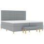 Cama Box Spring con colchón y banco Gris Claro 200x200 cm Tela by , Beds and slatted bases - Ref: Foro24-3344247, Price: 748,...