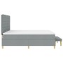 Cama Box Spring con colchón y banco Gris Claro 200x200 cm Tela by , Beds and slatted bases - Ref: Foro24-3344247, Price: 748,...