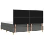 Cama con somier con colchón y banco gris oscuro 200x200 cm de tela von , Betten und Lattenroste - Ref: Foro24-3344248, Preis:...