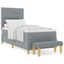 Cama Box Spring con Colchón y Banco Gris Claro 90x200 cm Tela von , Betten und Lattenroste - Ref: Foro24-3344268, Preis: 367,...
