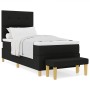 Cama con base de muelles y colchón con banco Negro 90x200 cm Tela von , Betten und Lattenroste - Ref: Foro24-3344270, Preis: ...