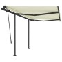 Manuell einziehbare Markise mit cremefarbenem Gestänge 3,5x2,5 m von vidaXL, Markisen - Ref: Foro24-3070117, Preis: 335,90 €,...