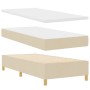 Cama Box Spring con colchón y banco Crema 90x200 cm Tela by , Beds and slatted bases - Ref: Foro24-3344273, Price: 351,82 €, ...