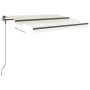 Manuell einziehbare Markise mit cremefarbenem Gestänge 3,5x2,5 m von vidaXL, Markisen - Ref: Foro24-3070117, Preis: 335,90 €,...
