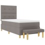 Cama con Somier con Colchón y Banco Taupe 100x200 cm Tela von , Betten und Lattenroste - Ref: Foro24-3344279, Preis: 400,91 €...