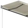 Retractable manual awning with cream-colored posts, 3.5x2.5 m. by vidaXL, Awnings - Ref: Foro24-3070117, Price: 342,16 €, Dis...