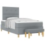 Cama Box Spring con colchón y banco Gris Claro 120x200 cm Tela de , Camas y somieres - Ref: Foro24-3344289, Precio: 447,34 €