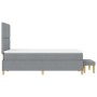 Cama Box Spring con colchón y banco Gris Claro 120x200 cm Tela de , Camas y somieres - Ref: Foro24-3344289, Precio: 447,34 €