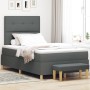 Cama Box Spring con colchón y banco Gris Oscuro 120x200 cm Tela von , Betten und Lattenroste - Ref: Foro24-3344290, Preis: 43...