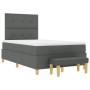 Cama Box Spring con colchón y banco Gris Oscuro 120x200 cm Tela von , Betten und Lattenroste - Ref: Foro24-3344290, Preis: 43...