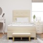 Cama Box Spring con colchón y banco Crema 120x200 cm Tela de , Camas y somieres - Ref: Foro24-3344294, Precio: 473,90 €, Desc...