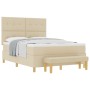 Cama con somier y colchón y banco Crema 140x190 cm Tela de , Camas y somieres - Ref: Foro24-3344301, Precio: 532,38 €, Descue...