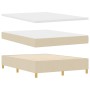 Cama con somier y colchón y banco Crema 140x190 cm Tela de , Camas y somieres - Ref: Foro24-3344301, Precio: 532,38 €, Descue...