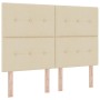 Cama con somier y colchón y banco Crema 140x190 cm Tela de , Camas y somieres - Ref: Foro24-3344301, Precio: 532,38 €, Descue...