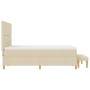 Cama con somier y colchón y banco Crema 140x190 cm Tela de , Camas y somieres - Ref: Foro24-3344301, Precio: 532,38 €, Descue...