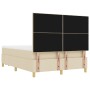 Cama con somier y colchón y banco Crema 140x190 cm Tela de , Camas y somieres - Ref: Foro24-3344301, Precio: 532,38 €, Descue...