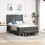 Cama con somier con colchón y banco gris oscuro 140x200 cm tela by , Beds and slatted bases - Ref: Foro24-3344304, Price: 535...