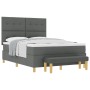 Cama con somier con colchón y banco gris oscuro 140x200 cm tela by , Beds and slatted bases - Ref: Foro24-3344304, Price: 535...