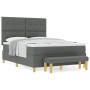 Cama con somier con colchón y banco gris oscuro 140x200 cm tela by , Beds and slatted bases - Ref: Foro24-3344304, Price: 535...