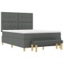 Cama con somier con colchón y banco gris oscuro 140x200 cm tela by , Beds and slatted bases - Ref: Foro24-3344304, Price: 535...