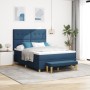 Cama Box Spring con colchón y banco Azul 140x200 cm Tela von , Betten und Lattenroste - Ref: Foro24-3344309, Preis: 543,62 €,...