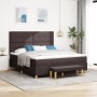 Cama con somier y colchón y banco marrón oscuro 180x200 cm de tela by , Beds and slatted bases - Ref: Foro24-3344320, Price: ...
