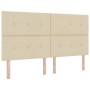 Cama con somier con colchón y banco Crema 180x200 cm de tela de , Camas y somieres - Ref: Foro24-3344322, Precio: 689,14 €, D...